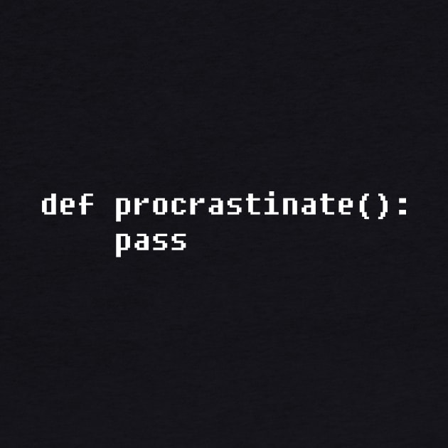 Procrastination code by YiannisTees